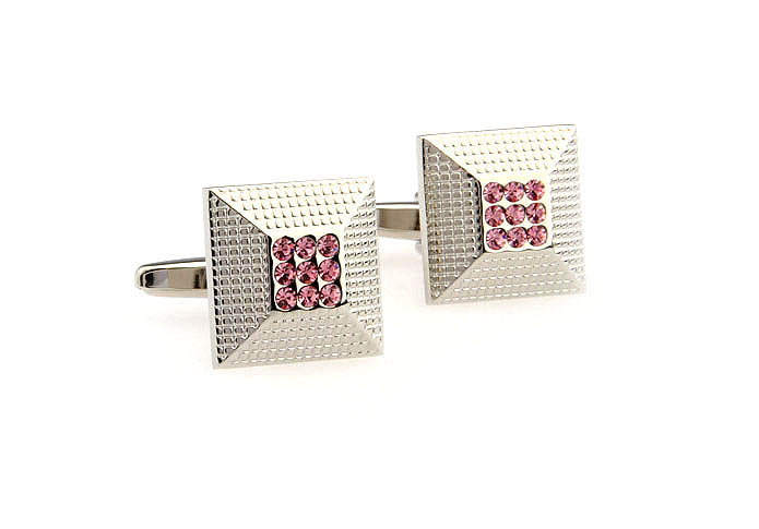  Pink Charm Cufflinks Crystal Cufflinks Wholesale & Customized  CL651978