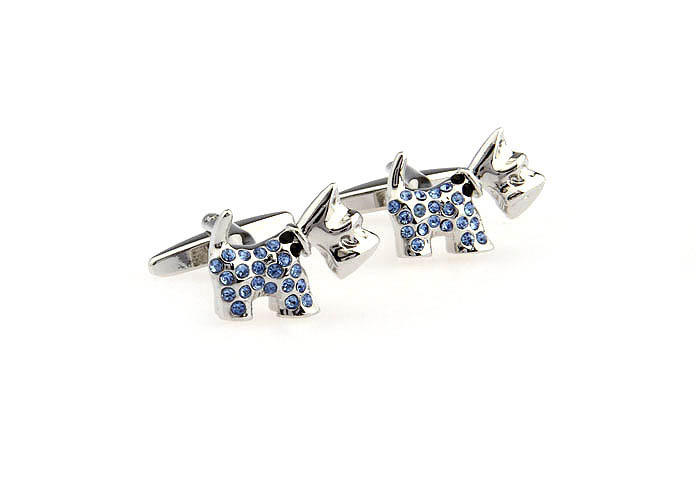 Poodle Cufflinks  Blue Elegant Cufflinks Crystal Cufflinks Animal Wholesale & Customized  CL651980