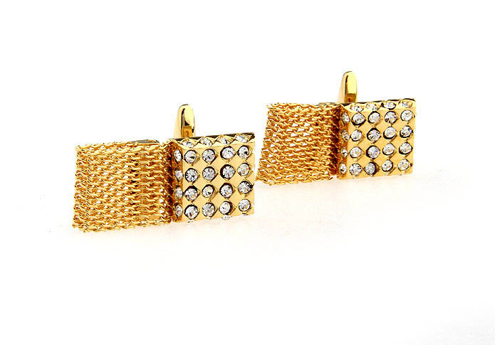 Chain Cufflinks  Gold Luxury Cufflinks Crystal Cufflinks Funny Wholesale & Customized  CL652025