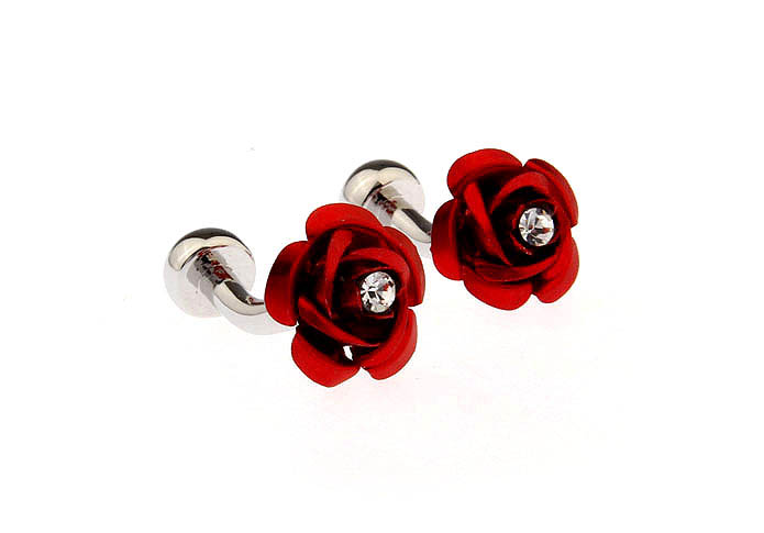 Valentine's Day red roses Cufflinks  White Purity Cufflinks Crystal Cufflinks Recreation Wholesale & Customized  CL652177