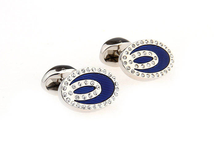  Blue White Cufflinks Crystal Cufflinks Wholesale & Customized  CL652210