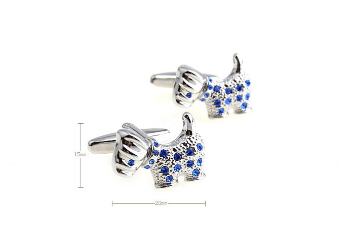 Dog Cufflinks  Blue Elegant Cufflinks Crystal Cufflinks Animal Wholesale & Customized  CL652429
