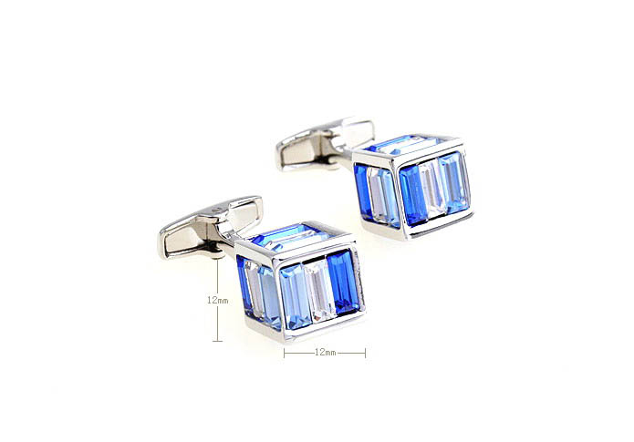  Blue White Cufflinks Crystal Cufflinks Wholesale & Customized  CL652438