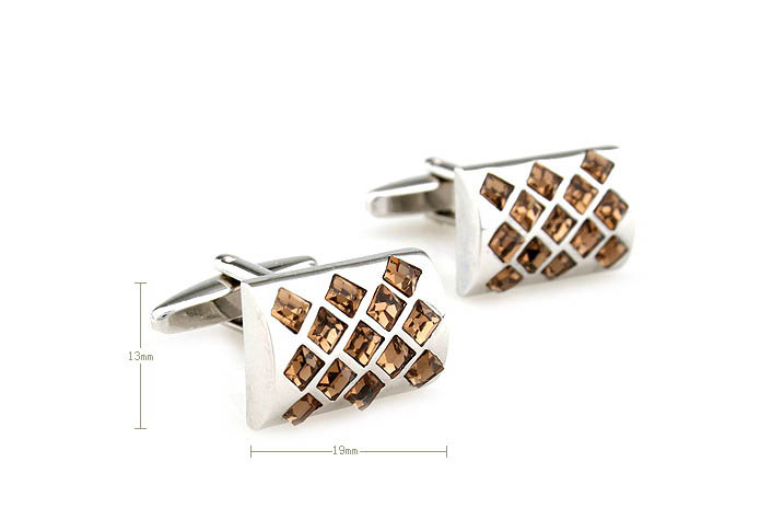 Khaki Dressed Cufflinks Crystal Cufflinks Wholesale & Customized  CL652469