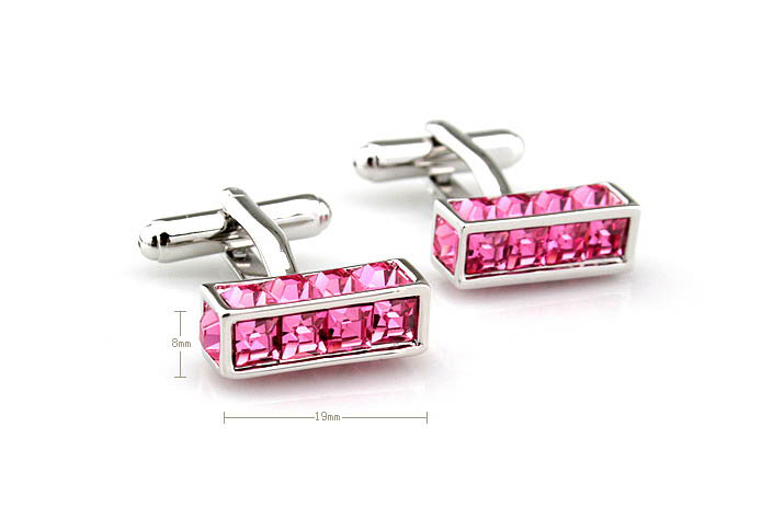  Pink Charm Cufflinks Crystal Cufflinks Wholesale & Customized  CL652484