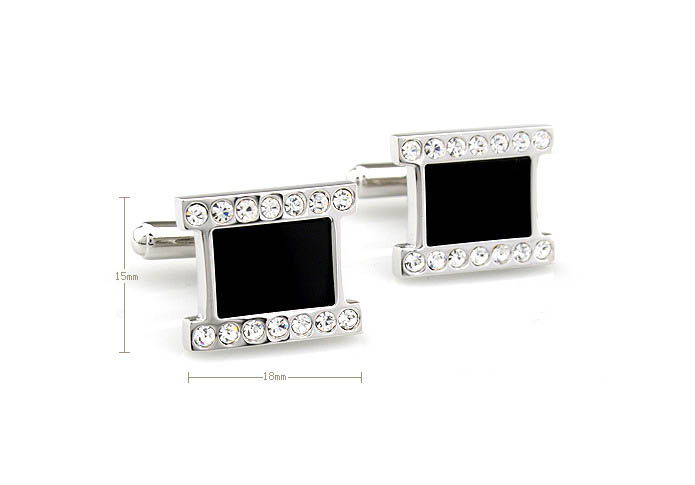  Black White Cufflinks Crystal Cufflinks Wholesale & Customized  CL652488