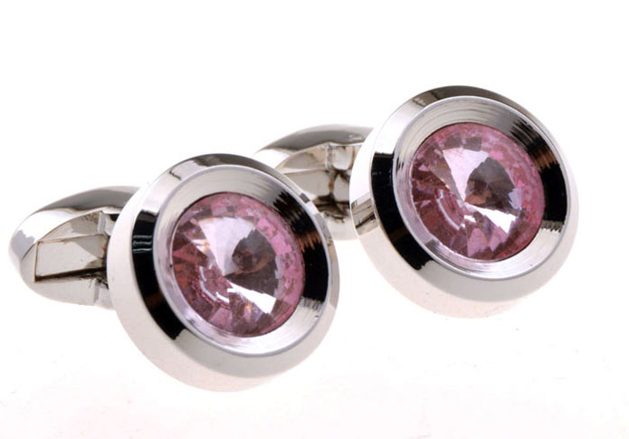 Swarovski Crystal Cufflinks  Pink Charm Cufflinks Crystal Cufflinks Wholesale & Customized  CL653504