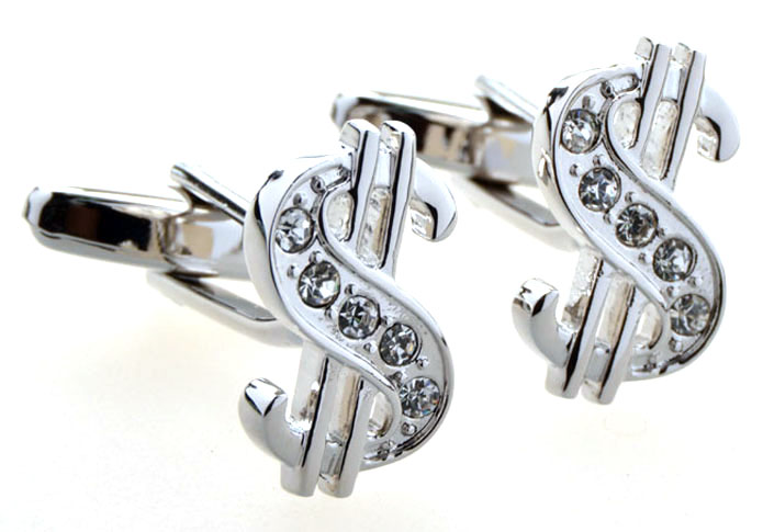 The $sign Cufflinks  White Purity Cufflinks Crystal Cufflinks Symbol Wholesale & Customized  CL654155