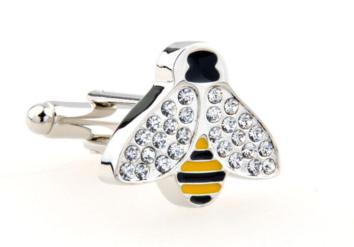 The bee Cufflinks  White Purity Cufflinks Crystal Cufflinks Animal Wholesale & Customized  CL654763