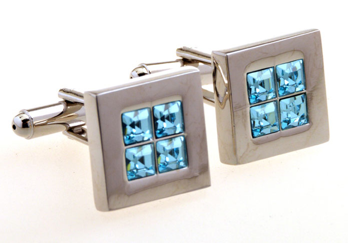 Blue Elegant Cufflinks Crystal Cufflinks Wholesale & Customized CL655093