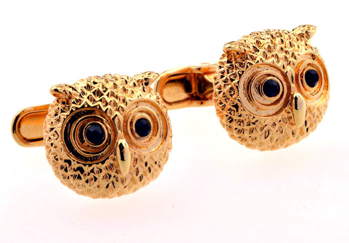 Owl Cufflinks Gold Luxury Cufflinks Crystal Cufflinks Animal Wholesale & Customized CL655540