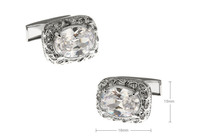  White Purity Cufflinks Crystal Cufflinks Wholesale & Customized  CL655583