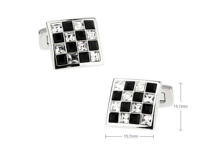  Black White Cufflinks Crystal Cufflinks Wholesale & Customized  CL655600