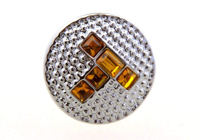  Yellow Lively Cufflinks Crystal Cufflinks Wholesale & Customized  CL656158