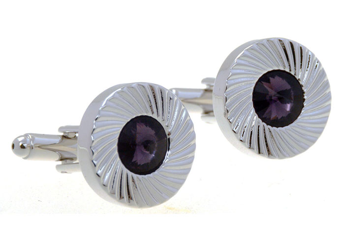  Purple Romantic Cufflinks Crystal Cufflinks Wholesale & Customized  CL656830