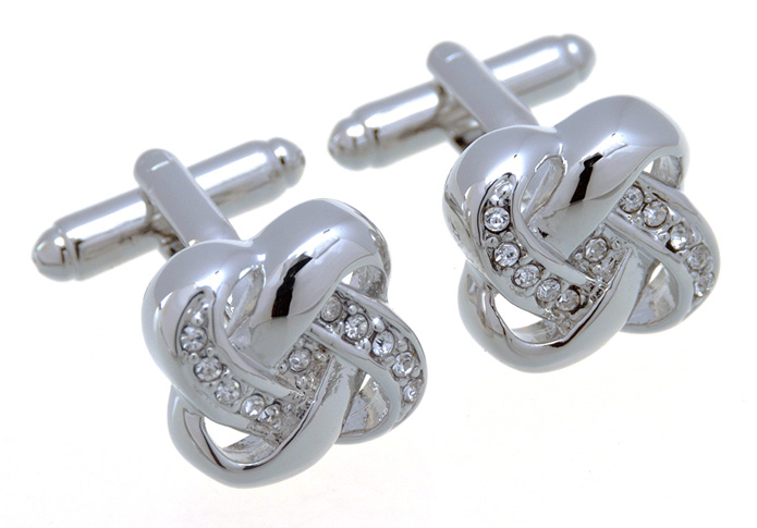  White Purity Cufflinks Crystal Cufflinks Knot Wholesale & Customized  CL657389