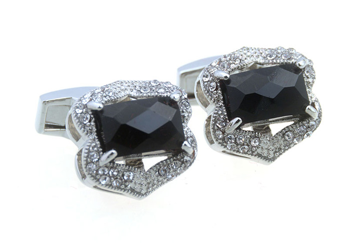  Black Classic Cufflinks Crystal Cufflinks Wholesale & Customized  CL657405