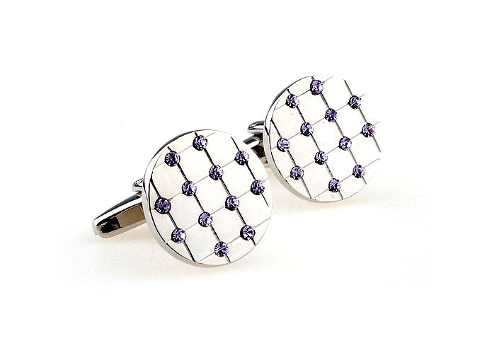  Purple Romantic Cufflinks Crystal Cufflinks Wholesale & Customized  CL663898