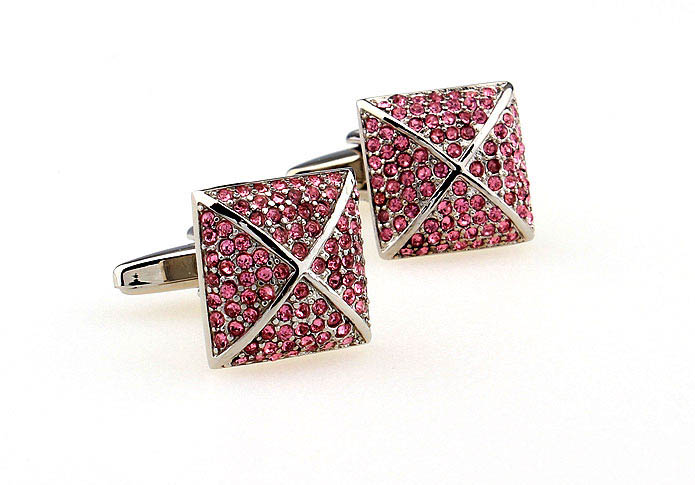  Pink Charm Cufflinks Crystal Cufflinks Wholesale & Customized  CL663932