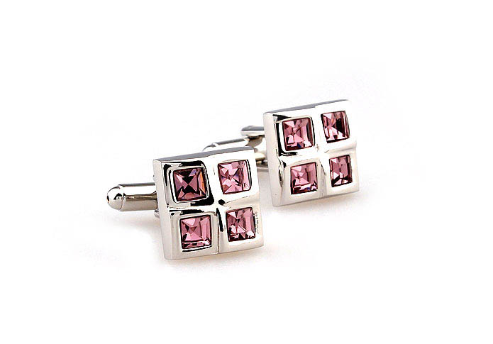  Pink Charm Cufflinks Crystal Cufflinks Wholesale & Customized  CL663965