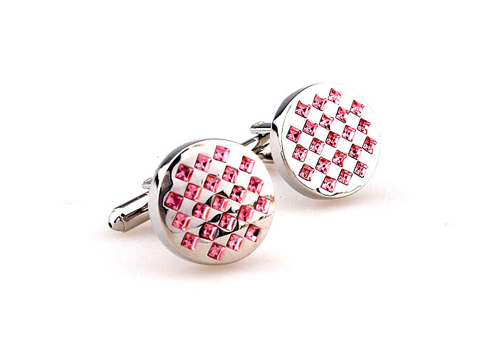  Pink Charm Cufflinks Crystal Cufflinks Wholesale & Customized  CL664034