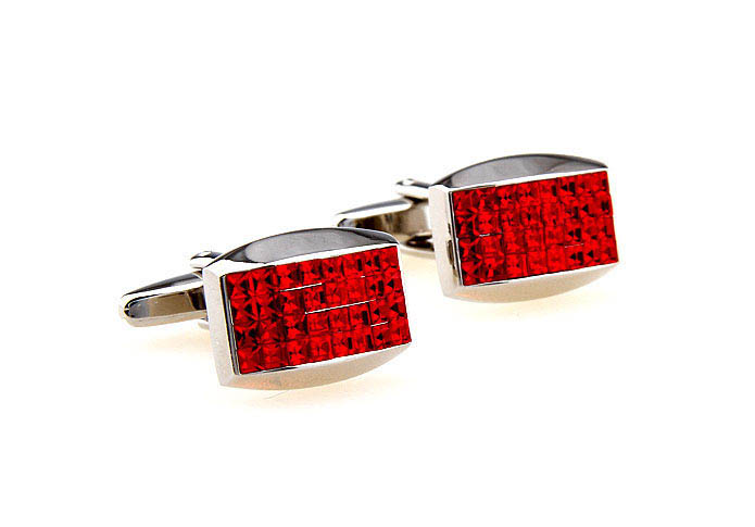  Red Festive Cufflinks Crystal Cufflinks Wholesale & Customized  CL664401