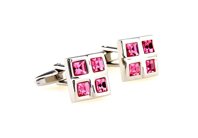  Pink Charm Cufflinks Crystal Cufflinks Wholesale & Customized  CL664435