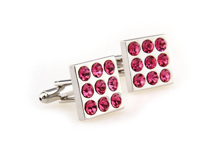  Pink Charm Cufflinks Crystal Cufflinks Wholesale & Customized  CL664443