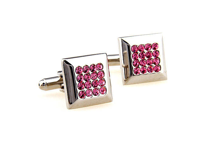  Pink Charm Cufflinks Crystal Cufflinks Wholesale & Customized  CL664461