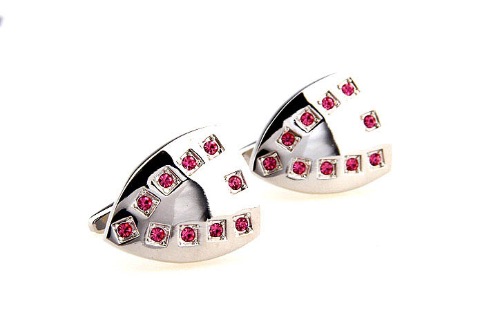 Shield Cufflinks  Pink Charm Cufflinks Crystal Cufflinks Funny Wholesale & Customized  CL664608