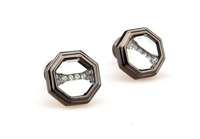  Gray Steady Cufflinks Crystal Cufflinks Wholesale & Customized  CL665260