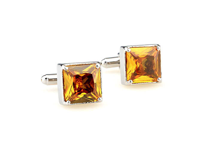  Yellow Lively Cufflinks Crystal Cufflinks Wholesale & Customized  CL665343
