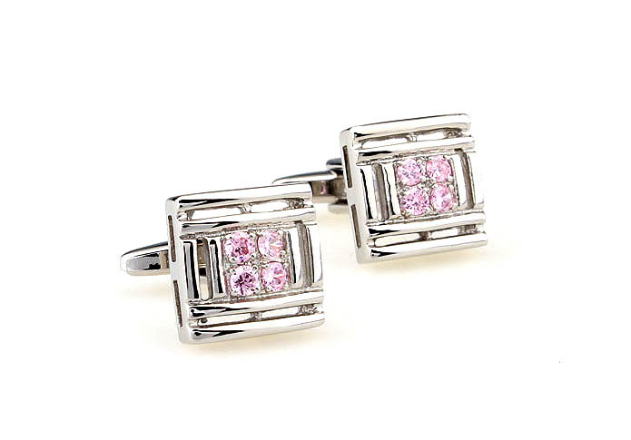  Pink Charm Cufflinks Crystal Cufflinks Wholesale & Customized  CL665367