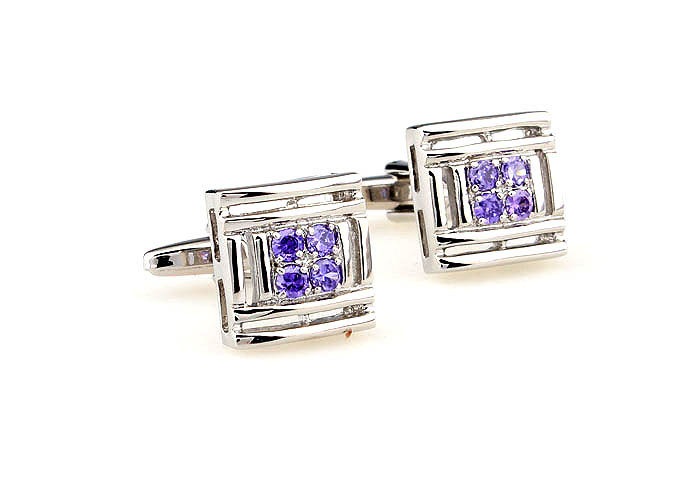  Purple Romantic Cufflinks Crystal Cufflinks Wholesale & Customized  CL665368