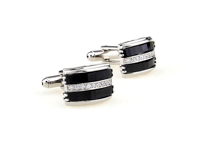  Black White Cufflinks Crystal Cufflinks Wholesale & Customized  CL665407