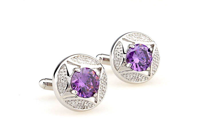  Purple Romantic Cufflinks Crystal Cufflinks Wholesale & Customized  CL665503