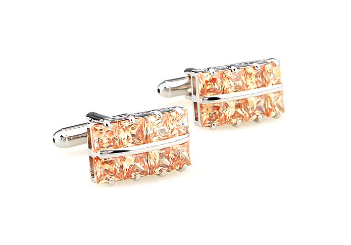  Orange Cheerful Cufflinks Crystal Cufflinks Wholesale & Customized  CL665532