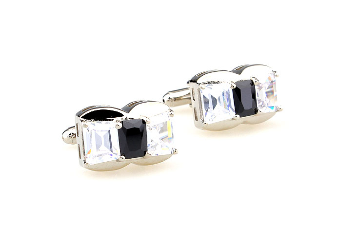  Black White Cufflinks Crystal Cufflinks Wholesale & Customized  CL665534