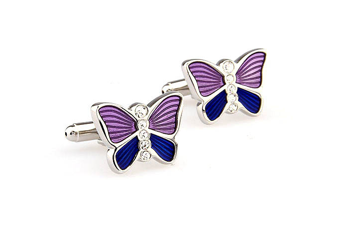 Butterfly Cufflinks  White Purity Cufflinks Crystal Cufflinks Animal Wholesale & Customized  CL665814