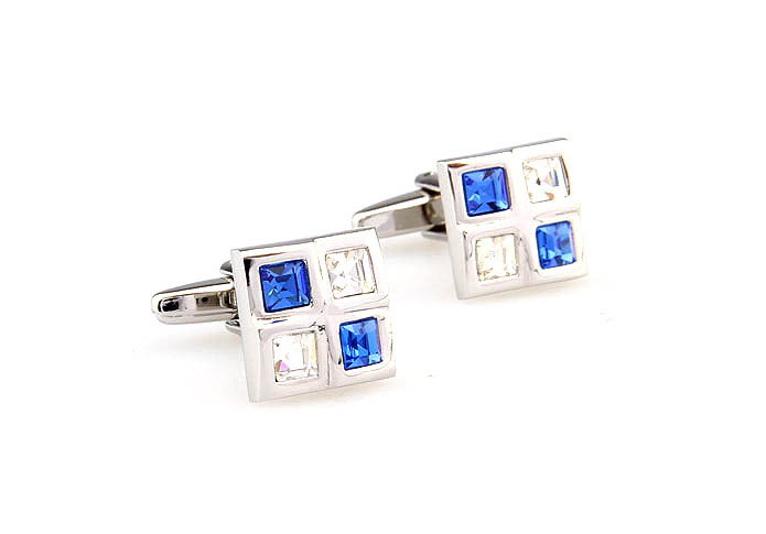  Blue White Cufflinks Crystal Cufflinks Wholesale & Customized  CL665835