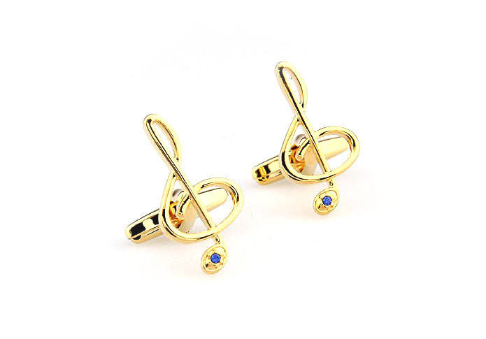 Musical notes Cufflinks  Gold Luxury Cufflinks Crystal Cufflinks Music Wholesale & Customized  CL665851