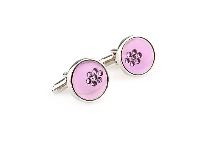  Pink Charm Cufflinks Crystal Cufflinks Wholesale & Customized  CL665908