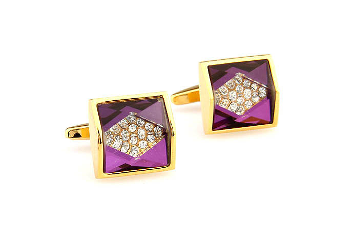  Gold Luxury Cufflinks Crystal Cufflinks Wholesale & Customized  CL666125