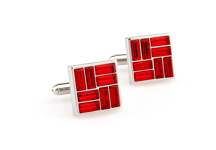  Red Festive Cufflinks Crystal Cufflinks Wholesale & Customized  CL666318