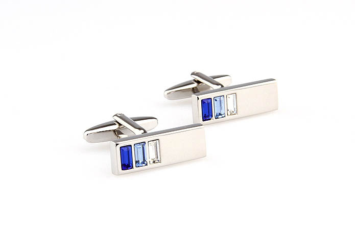  Blue White Cufflinks Crystal Cufflinks Wholesale & Customized  CL666362