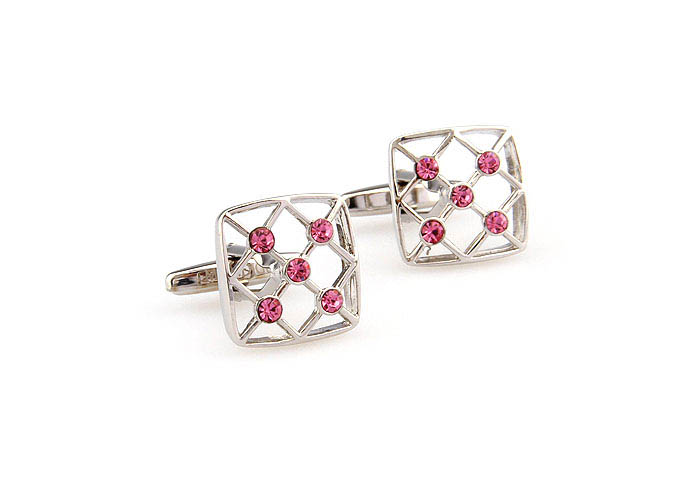  Pink Charm Cufflinks Crystal Cufflinks Wholesale & Customized  CL666394
