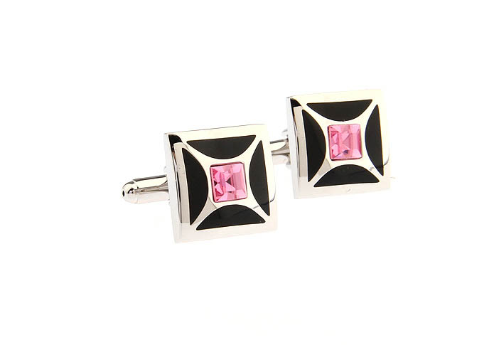  Pink Charm Cufflinks Crystal Cufflinks Wholesale & Customized  CL666705