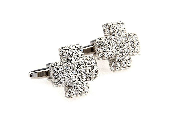 Cross Cufflinks  White Purity Cufflinks Crystal Cufflinks Religious and Zen Wholesale & Customized  CL666778