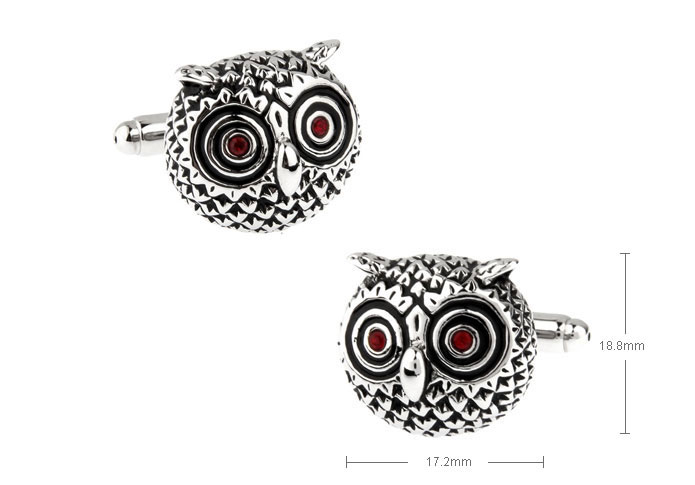 The owl Cufflinks  Red Festive Cufflinks Crystal Cufflinks Animal Wholesale & Customized  CL671834