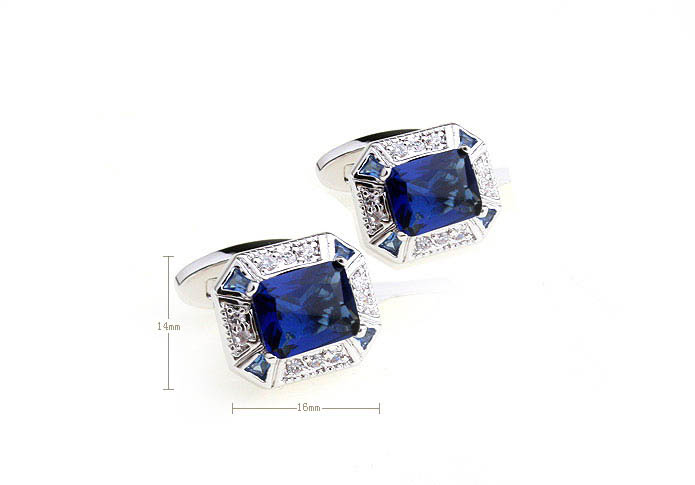  Blue White Cufflinks Crystal Cufflinks Wholesale & Customized  CL680951